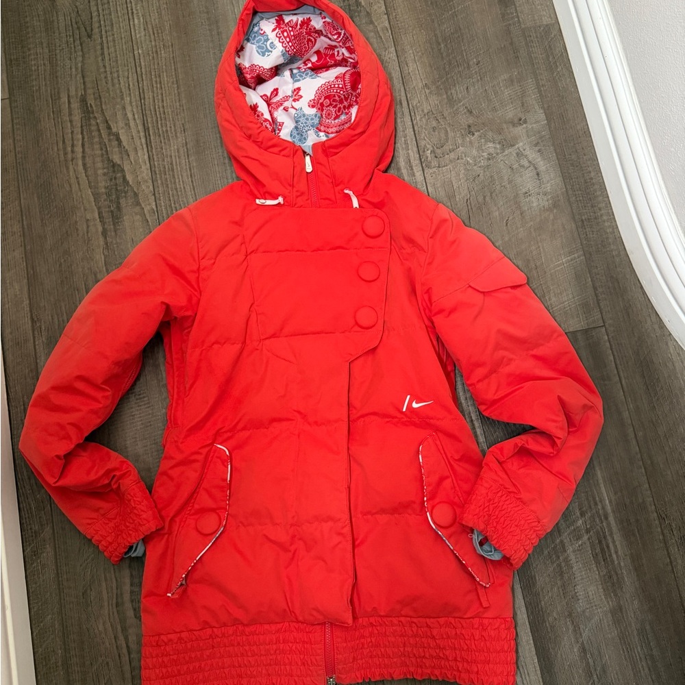 NIKE SNOWBOARDING Red Hooded Women's Jacket